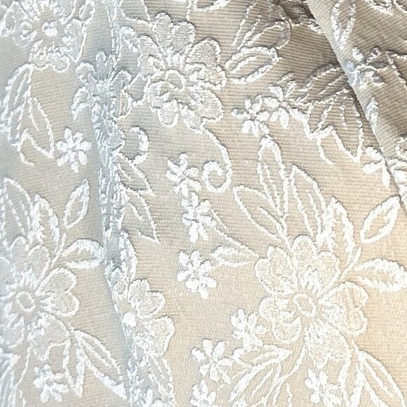 Cream Brocade SZ XXL Lace Print Peplum Top/Jacket Dressy Formal Vintage Inspired - Picture 7 of 9